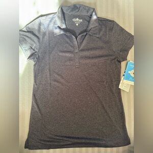 Charles River Apparel / Gray / Dye Short Sleeve / Collard V Neck / NWT
